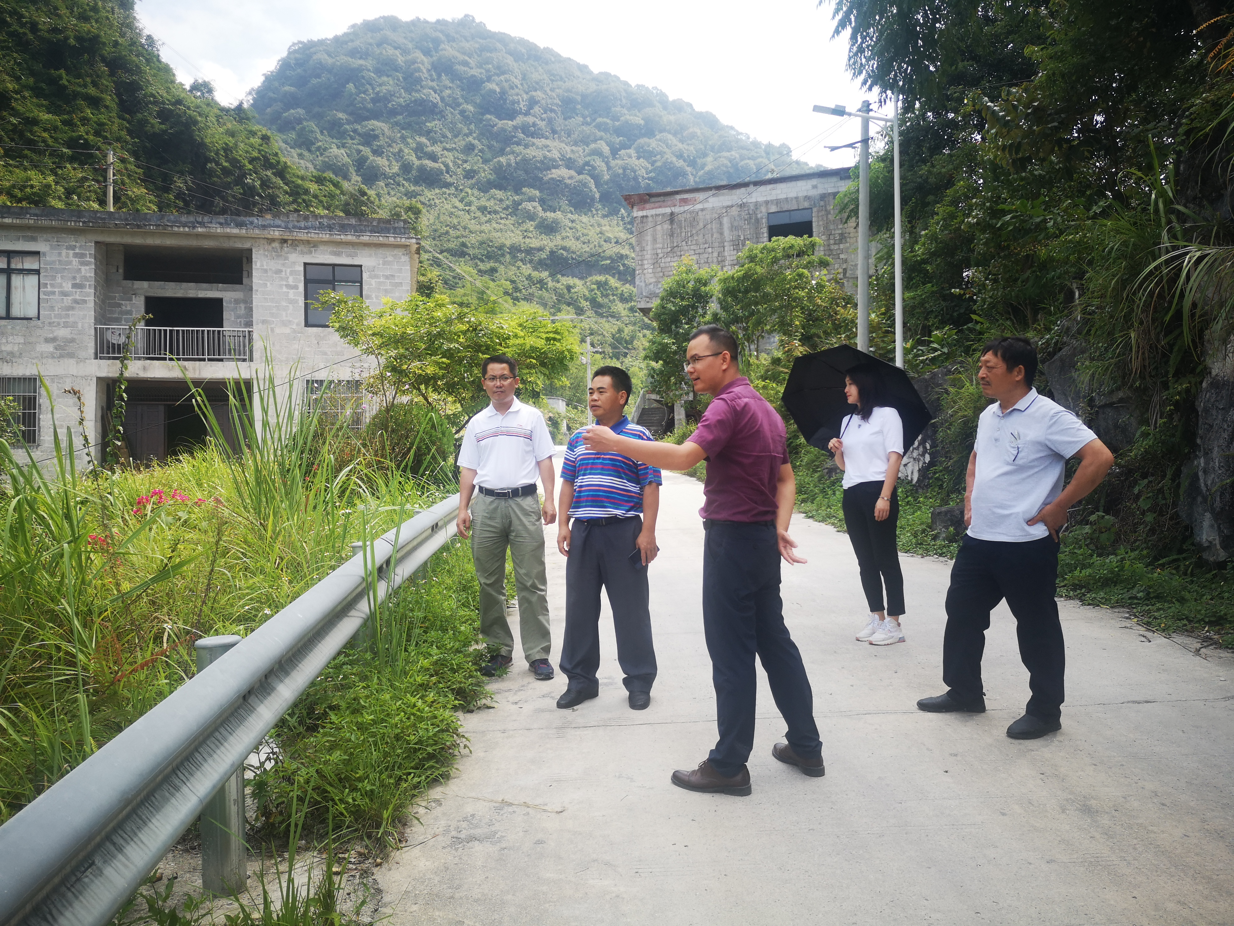检查组实地走访自成村乡村振兴建设项目