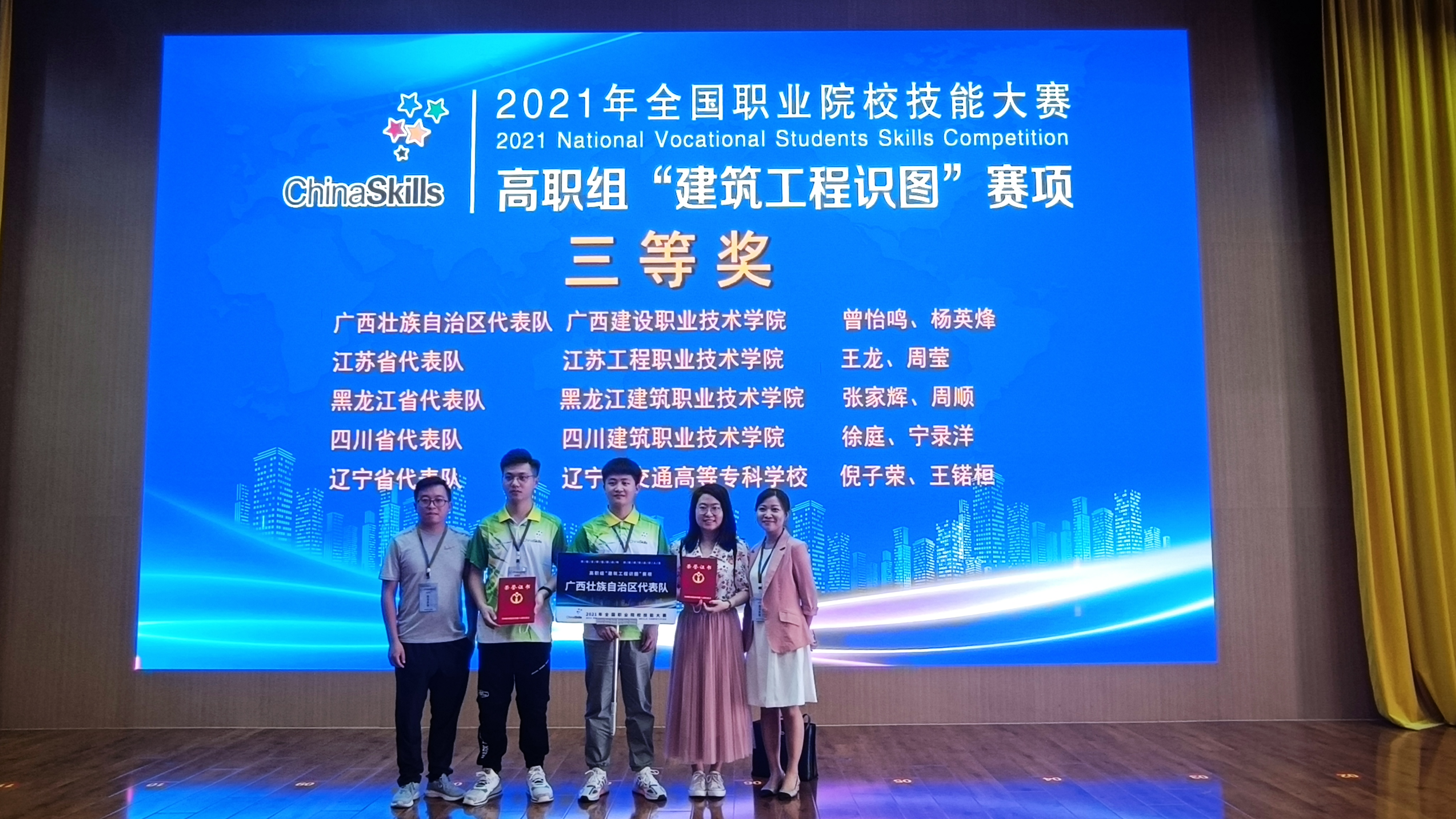 雷速在线网站工程识图国赛获奖合影